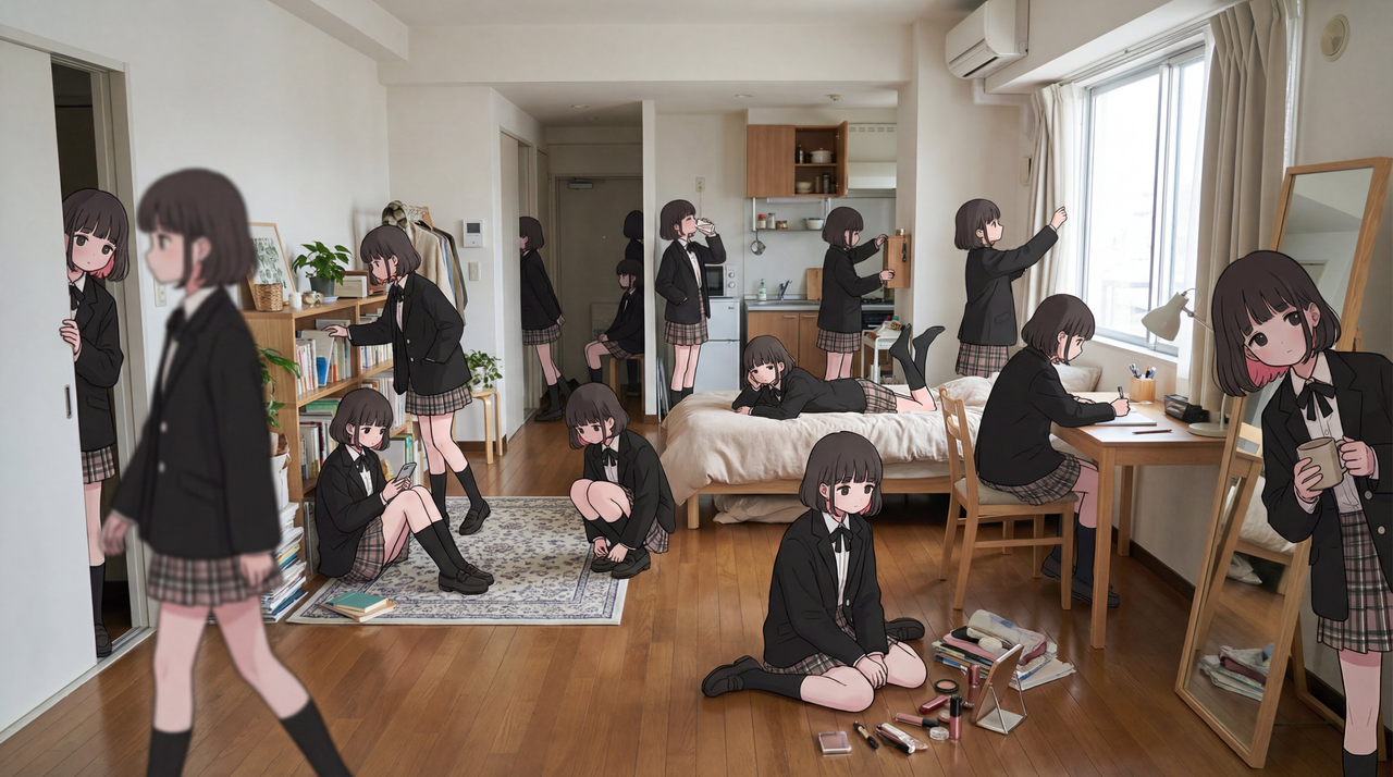 Dozens of clones filling an apartment