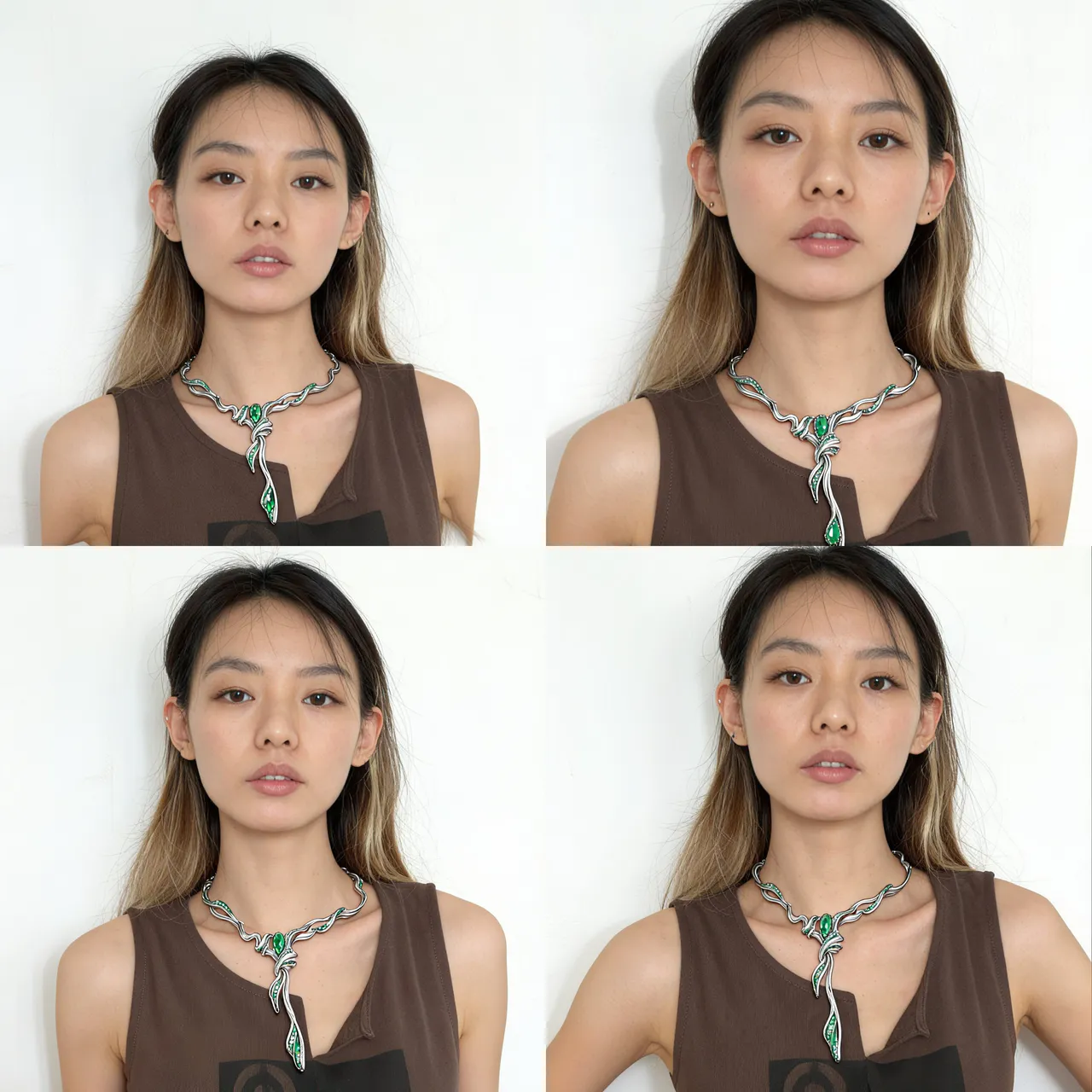 Necklace try-on result