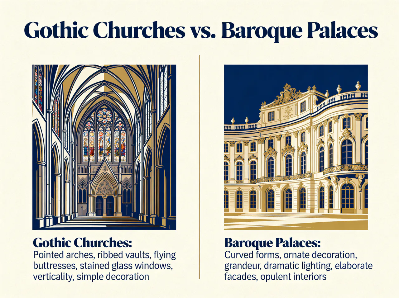 Architecture comparison infographic
