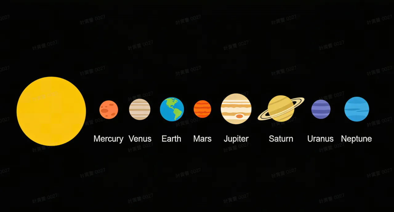 Solar system infographic