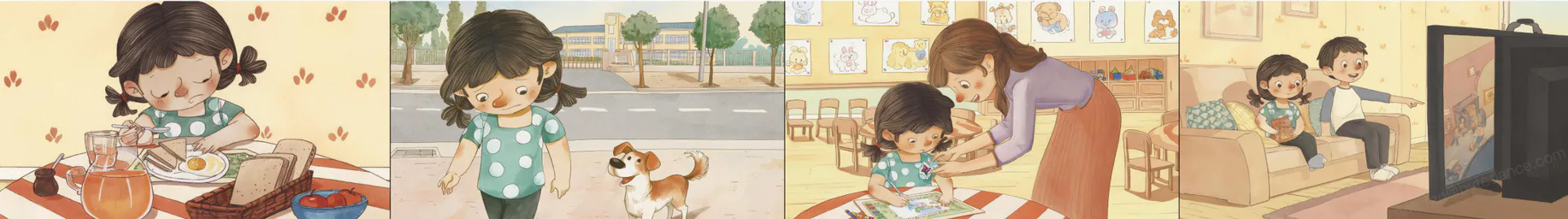 Generated storytelling spread