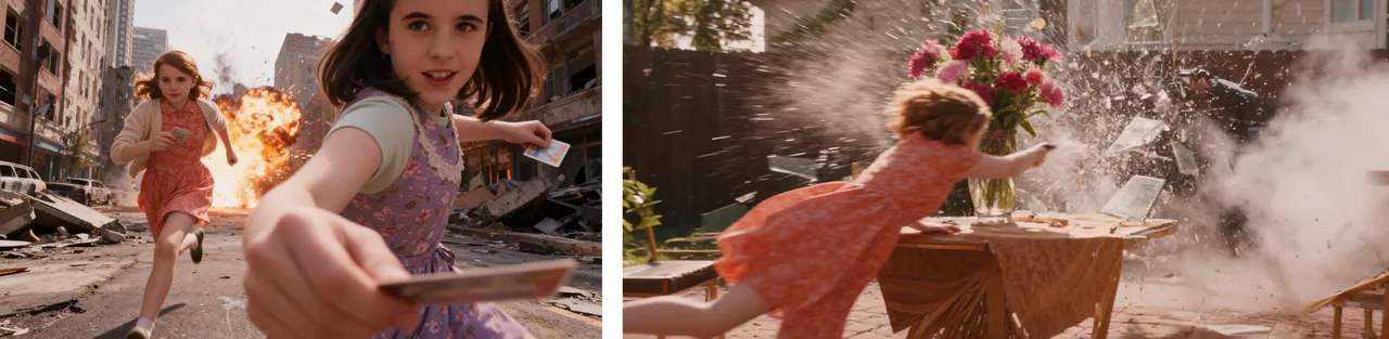 Generated action storyboard strip