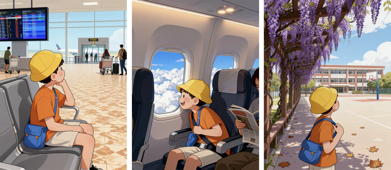 Generated three-panel comic