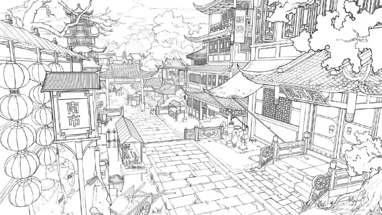 Uploaded horror line art